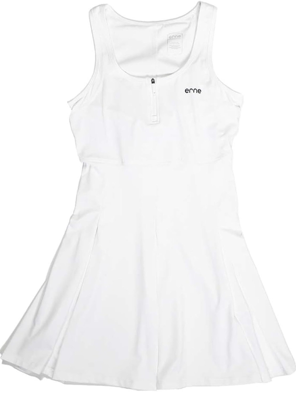 erne White Pickleball / Tennis Dress with Front Zip